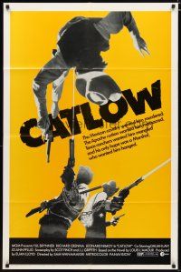 2t164 CATLOW 1sh '71 Yul Brynner, Leonard Nimoy, dead & buried, cool gunfight image!
