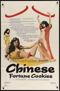 2t184 CHINESE FORTUNE COOKIES 1sh '80 artwork of sexy nearly-naked asian women!