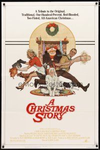 2t186 CHRISTMAS STORY 1sh '83 best classic Christmas movie, great art by Robert Tanenbaum!