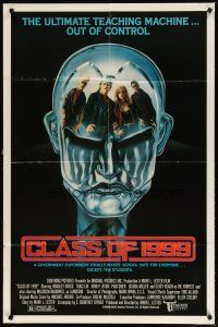 2t194 CLASS OF 1999 1sh '90 Malcolm McDowell, Pam Grier, Stacy Keach, cool sci-fi!