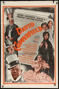 2t235 DAVID COPPERFIELD 1sh R62 W.C. Fields stars as Micawber in Charles Dickens' classic story!