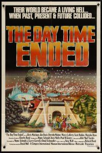 2t239 DAY TIME ENDED 1sh '80 their lives became a living Hell, wacky sci-fi monster art!