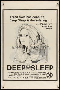 2t249 DEEP SLEEP 1sh '72 Alfred Sole directed, Ashton art of sexy woman!