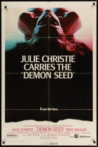 2t253 DEMON SEED 1sh '77 Julie Christie is profanely violated by a demonic machine!