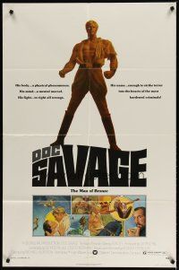 2t272 DOC SAVAGE 1sh '75 Ron Ely is The Man of Bronze, written by George Pal!