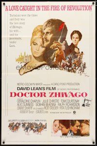 2t274 DOCTOR ZHIVAGO 1sh R74 Omar Sharif, Julie Christie, David Lean English epic, Terpning art!