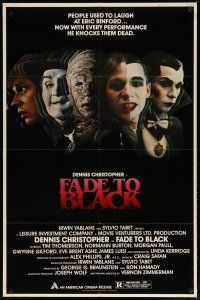 2t321 FADE TO BLACK 1sh '80 Dennis Christopher lives AND kills for the movies!