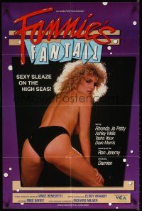 2t324 FANNIE'S FANTAIL video/theatrical 1sh '85 Rhonda Jo Petty, Adia, sexy sleaze on the high seas