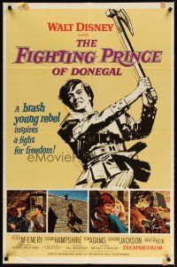 2t332 FIGHTING PRINCE OF DONEGAL style A 1sh '66 Disney, reckless young rebel rocks an empire!
