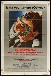 2t361 FUTUREWORLD 1sh '76 AIP, a world where you can't tell the mortals from the machines!