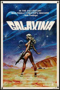 2t365 GALAXINA style A 1sh '80 great sci-fi art of sexy Dorothy Stratten by Robert Tanenbaum!