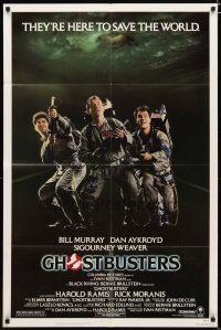 2t381 GHOSTBUSTERS 1sh '84 Bill Murray, Aykroyd & Harold Ramis here to save the world!