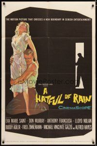 2t420 HATFUL OF RAIN 1sh '57 Fred Zinnemann early drug classic, great sexy artwork!