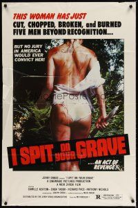2t472 I SPIT ON YOUR GRAVE 1sh '78 classic image of woman who tortured 5 men beyond recognition!