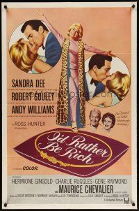2t474 I'D RATHER BE RICH 1sh '64 sexy Sandra Dee with Robert Goulet & Andy Williams!