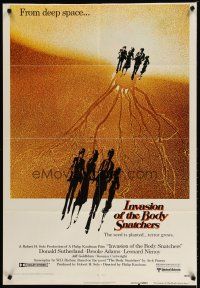 2t487 INVASION OF THE BODY SNATCHERS advance 1sh '78 Kaufman classic remake of deep space invaders!