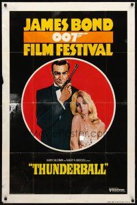 2t497 JAMES BOND 007 FILM FESTIVAL style B 1sh '75 Sean Connery w/sexy girl, Thunderball!