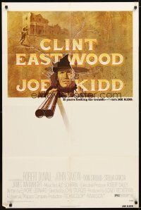 2t508 JOE KIDD 1sh '72 cool art of Clint Eastwood pointing double-barreled shotgun!