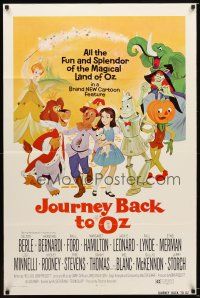 2t513 JOURNEY BACK TO OZ 1sh '74 animated cartoon, Milton Berle, Ethel Merman and Liza Minnelli!