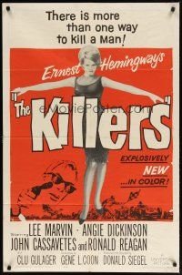 2t524 KILLERS 1sh '64 directed by Don Siegel, Lee Marvin, sexy full-length Angie Dickinson!