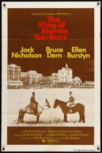 2t527 KING OF MARVIN GARDENS 1sh '72 Jack Nicholson in New Jersey, directed by Bob Rafelson!