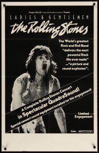 2t542 LADIES & GENTLEMEN THE ROLLING STONES 1sh '73 great c/u of rock & roll singer Mick Jagger!