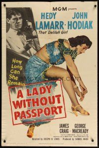 2t545 LADY WITHOUT PASSPORT 1sh '50 sexiest barely-clad Hedy Lamarr in harem girl costume!