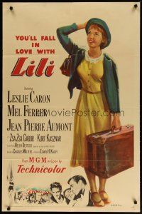 2t564 LILI 1sh '52 you'll fall in love with sexy young Leslie Caron, full-length art!