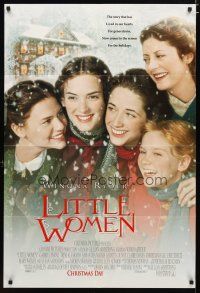 2t568 LITTLE WOMEN advance 1sh '94 Winona Ryder, Claire Danes, Susan Sarandon, Christian Bale!