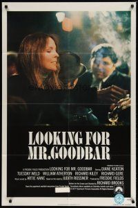 2t573 LOOKING FOR MR. GOODBAR 1sh '77 close up of Diane Keaton, directed by Richard Brooks!