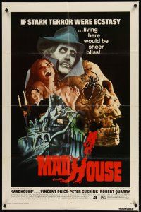 2t590 MADHOUSE 1sh '74 Price, Cushing, if terror was ecstasy, living here would be sheer bliss!