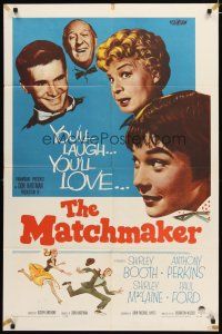 2t607 MATCHMAKER 1sh '58 Shirley Booth, Shirley MacLaine, Anthony Perkins, Paul Ford