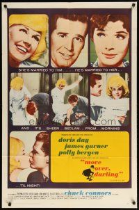 2t628 MOVE OVER, DARLING 1sh '64 many images of James Garner & pretty Doris Day!