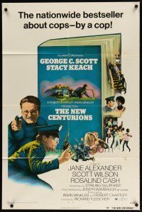 2t642 NEW CENTURIONS style A 1sh '72 George Scott, Stacy Keach, story about cops written by a cop!