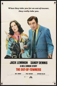 2t676 OUT-OF-TOWNERS 1sh '70 Jack Lemmon, Sandy Dennis, written by Neil Simon!