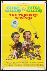2t707 PRISONER OF ZENDA 1sh '79 Elke Sommer & wacky art of Peter Sellers in 3 roles!