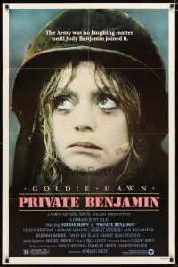 2t708 PRIVATE BENJAMIN 1sh '80 funny image of depressed soldier Goldie Hawn!