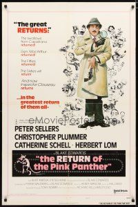 2t737 RETURN OF THE PINK PANTHER style B 1sh '75 Peter Sellers as Inspector Jacques Clouseau!