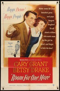 2t752 ROOM FOR ONE MORE 1sh '52 great artwork of Cary Grant & Betsy Drake!