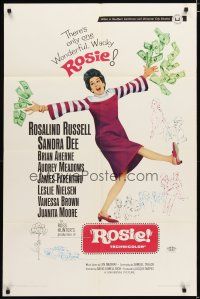 2t755 ROSIE 1sh '67 There's only one wonderful, wacky Rosalind Russell!