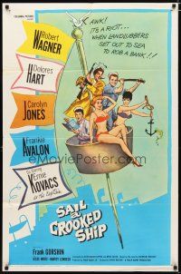 2t756 SAIL A CROOKED SHIP 1sh '61 Robert Wagner & Ernie Kovacks with sexy girls on ship mast!