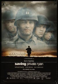 2t759 SAVING PRIVATE RYAN DS 1sh '98 Steven Spielberg, Tom Hanks, the mission is a man!