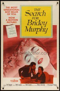 2t764 SEARCH FOR BRIDEY MURPHY 1sh '56 reincarnated Teresa Wright, from best selling book!