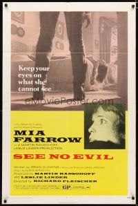 2t767 SEE NO EVIL 1sh '71 keep your eyes on what blind Mia Farrow cannot see!