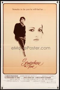 2t818 SOMEWHERE IN TIME 1sh '80 Christopher Reeve, Jane Seymour, cult classic!