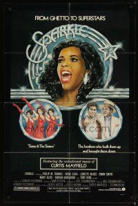 2t826 SPARKLE 1sh '76 Irene Cara & Lonette McKee go from ghetto to superstars!