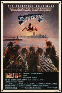 2t866 SUPERMAN II 1sh '81 Christopher Reeve, Terence Stamp, cool image of villains!