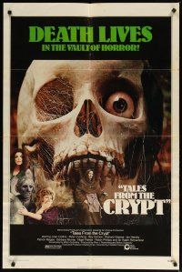 2t882 TALES FROM THE CRYPT 1sh '72 Peter Cushing, Joan Collins, E.C. comics, cool skull image!