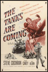 2t884 TANKS ARE COMING 1sh '51 Sam Fuller, Steve Cochran, Uncle Sam's iron-nerved yanks in tanks!