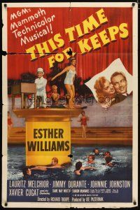 2t901 THIS TIME FOR KEEPS 1sh '47 sexiest swimmer Esther Williams, Xavier Cugat & His Orchestra!